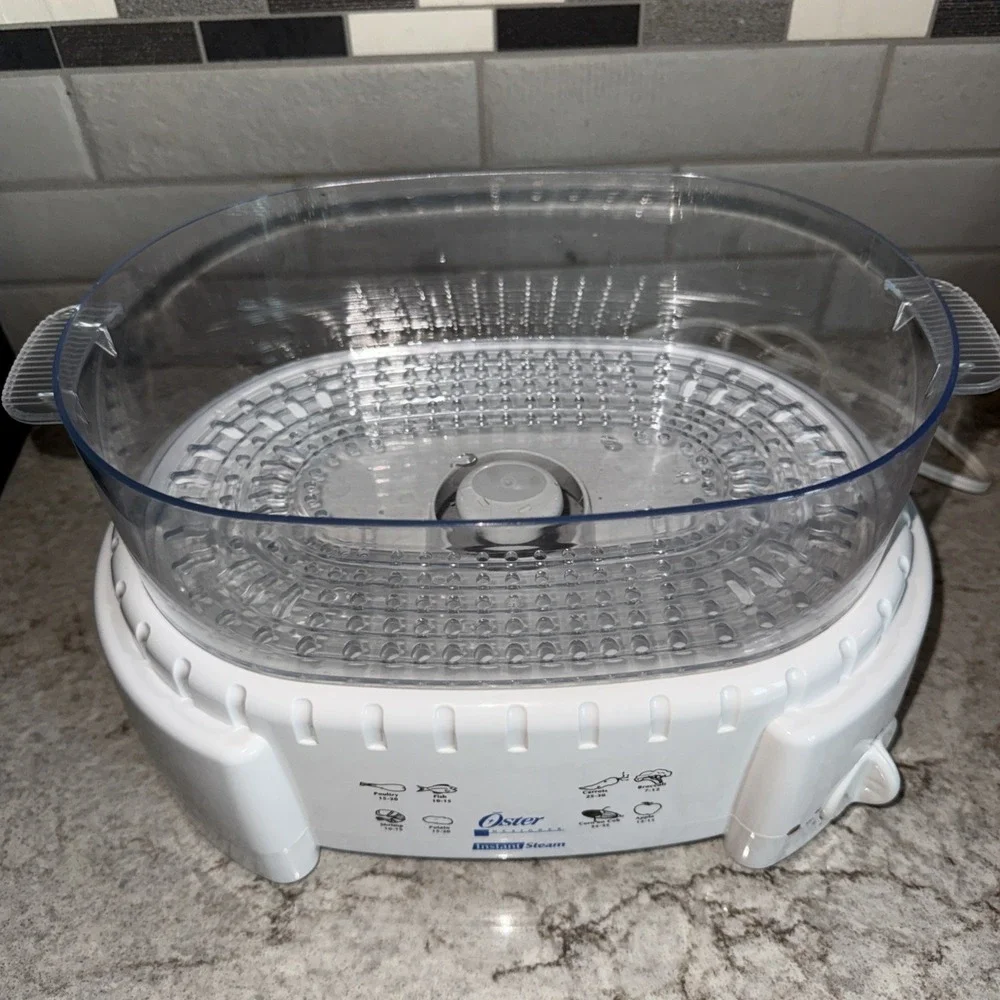 Sunbeam Oster Instant Steam 4711 Food Rice Steamer 2 Tier 6 Quart Clean Works